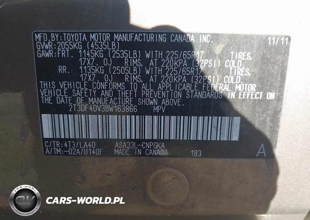 2011 Toyota Rav4 Limited VIN:2T3DF4DV3BW163866 - 9