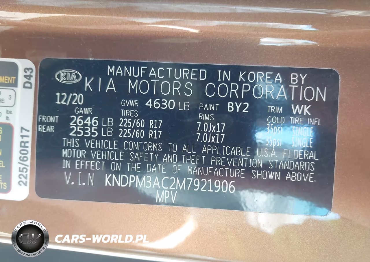 2021 Kia Sportage Lx VIN:KNDPM3AC2M7921906 - 9