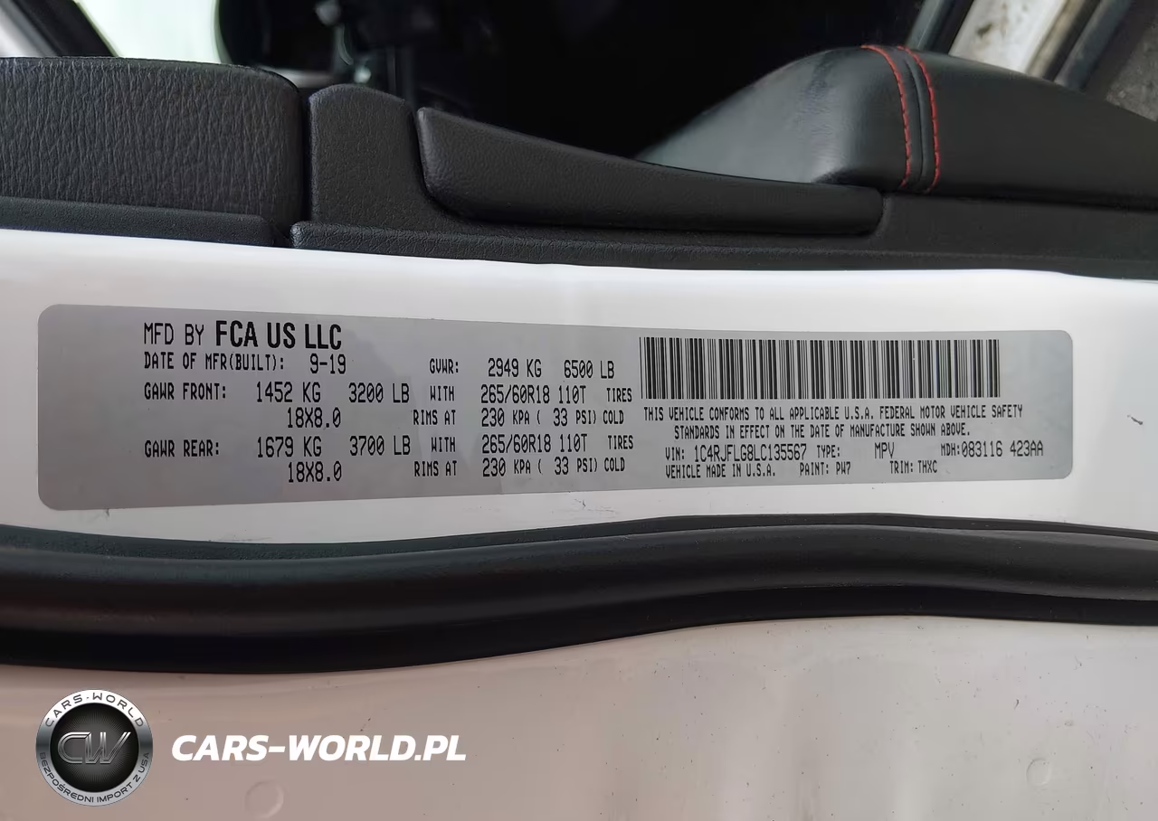 2020 Jeep Grand Cherokee Trailhawk 4X4 VIN:1C4RJFLG8LC135567 - 9