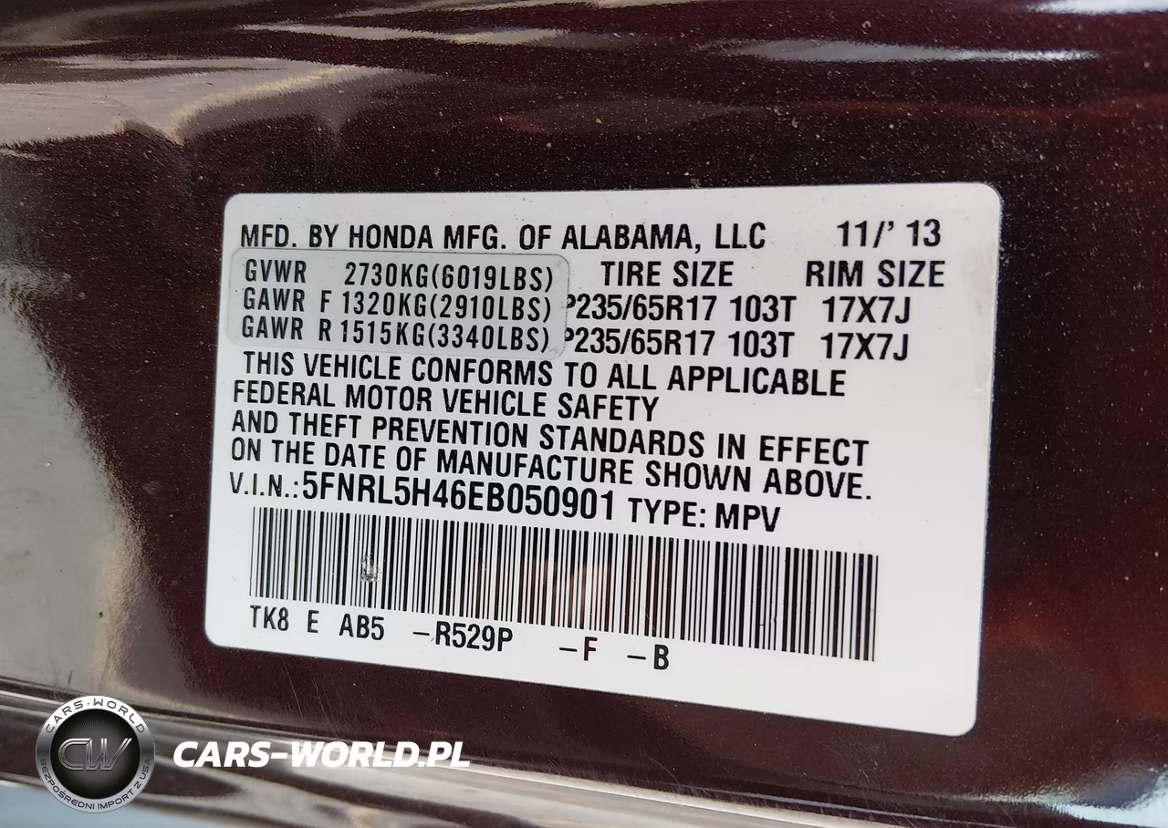2014 Honda Odyssey Ex VIN:5FNRL5H46EB050901 - 9