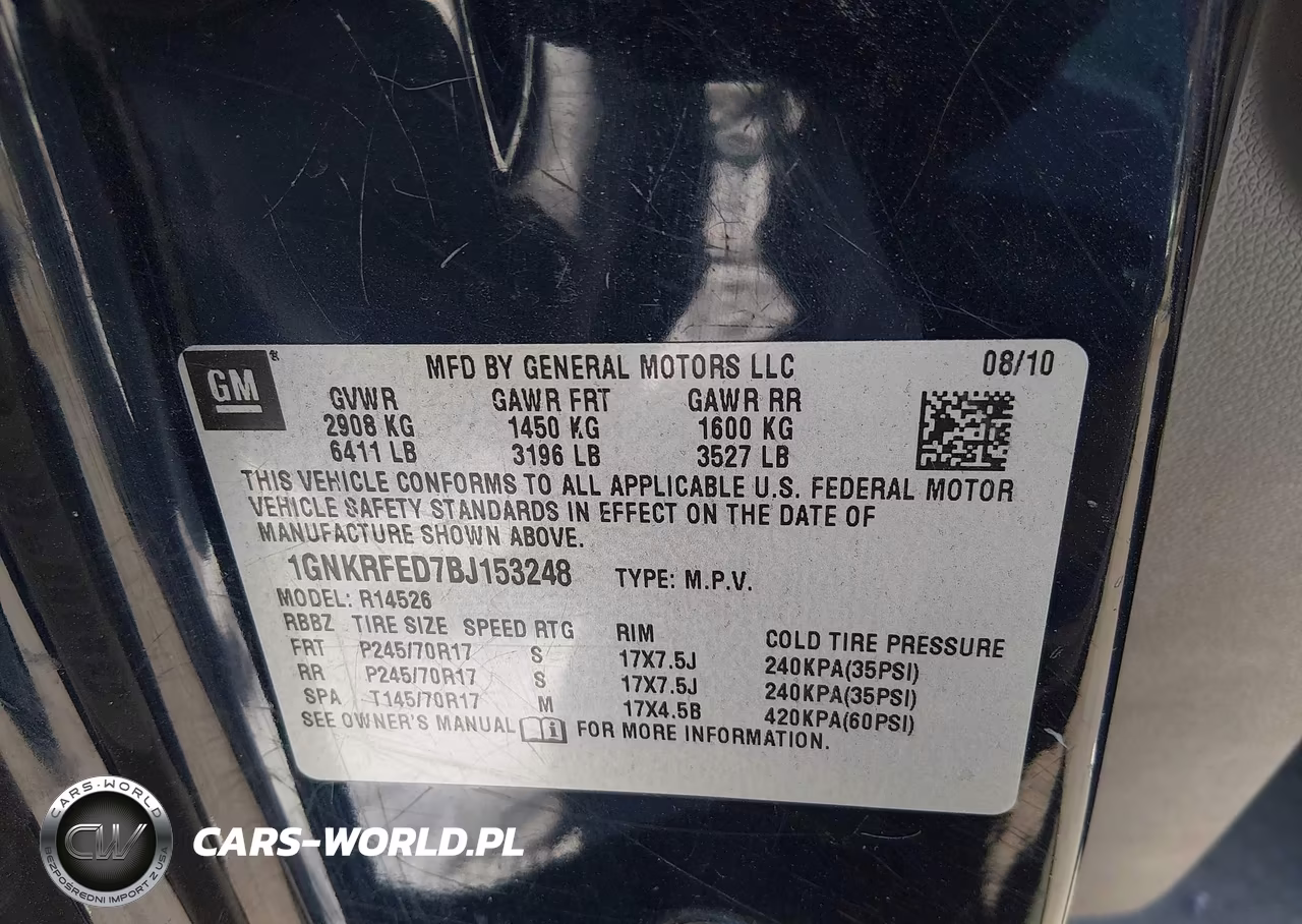 2011 Chevrolet Traverse Ls VIN:1GNKRFED7BJ153248 - 9
