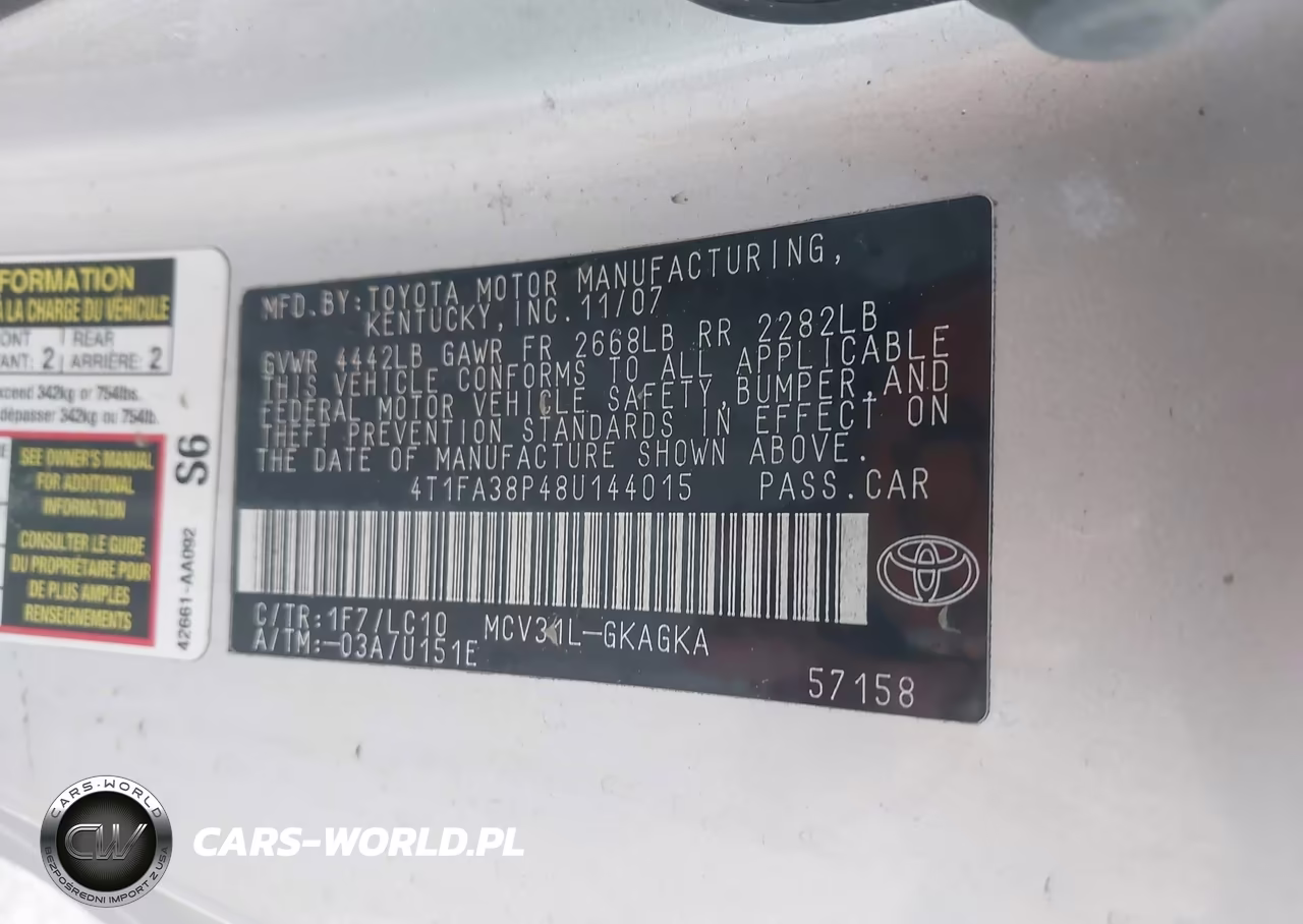 2008 Toyota Camry Solara Sle VIN:4T1FA38P48U144015 - 9