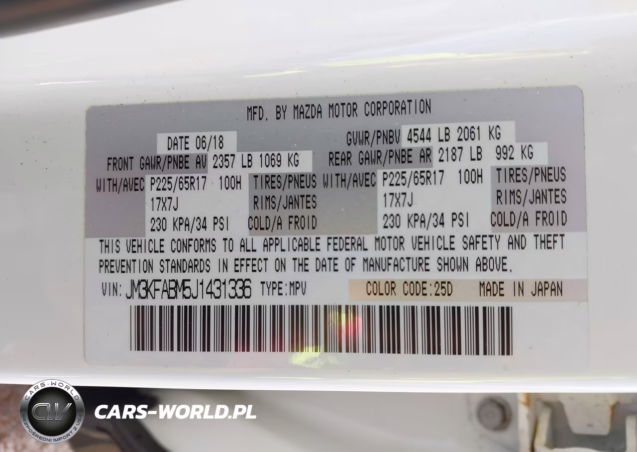 2018 Mazda Cx-5 Sport VIN:JM3KFABM5J1431336 - 9