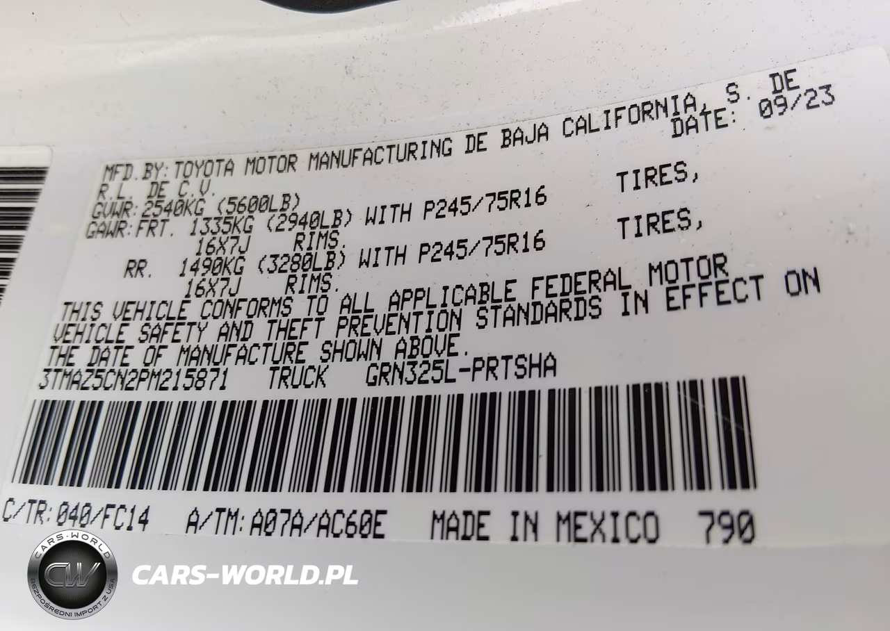 2023 Toyota Tacoma Sr5 V6 VIN:3TMAZ5CN2PM215871 - 9