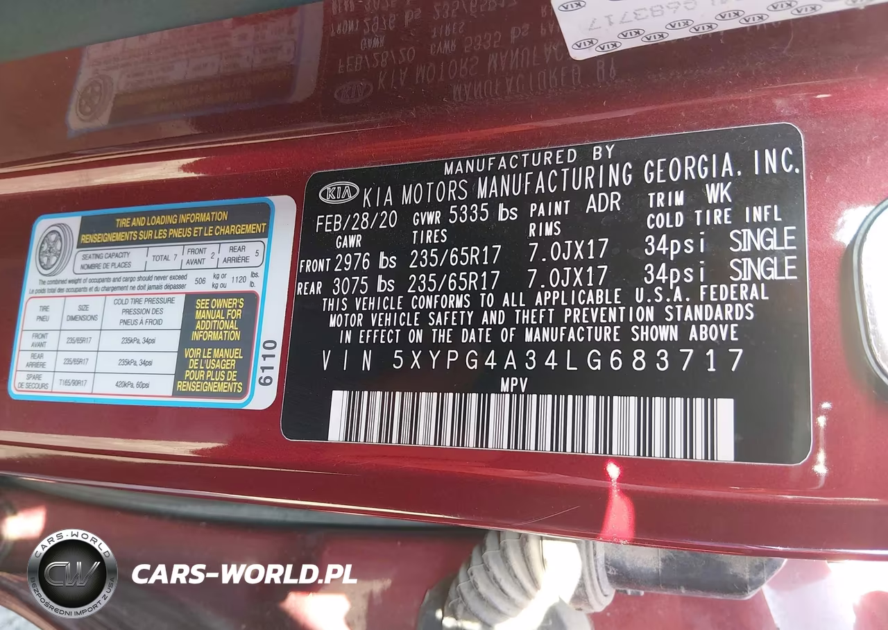 2020 Kia Sorento 2.4L Lx VIN:5XYPG4A34LG683717 - 9