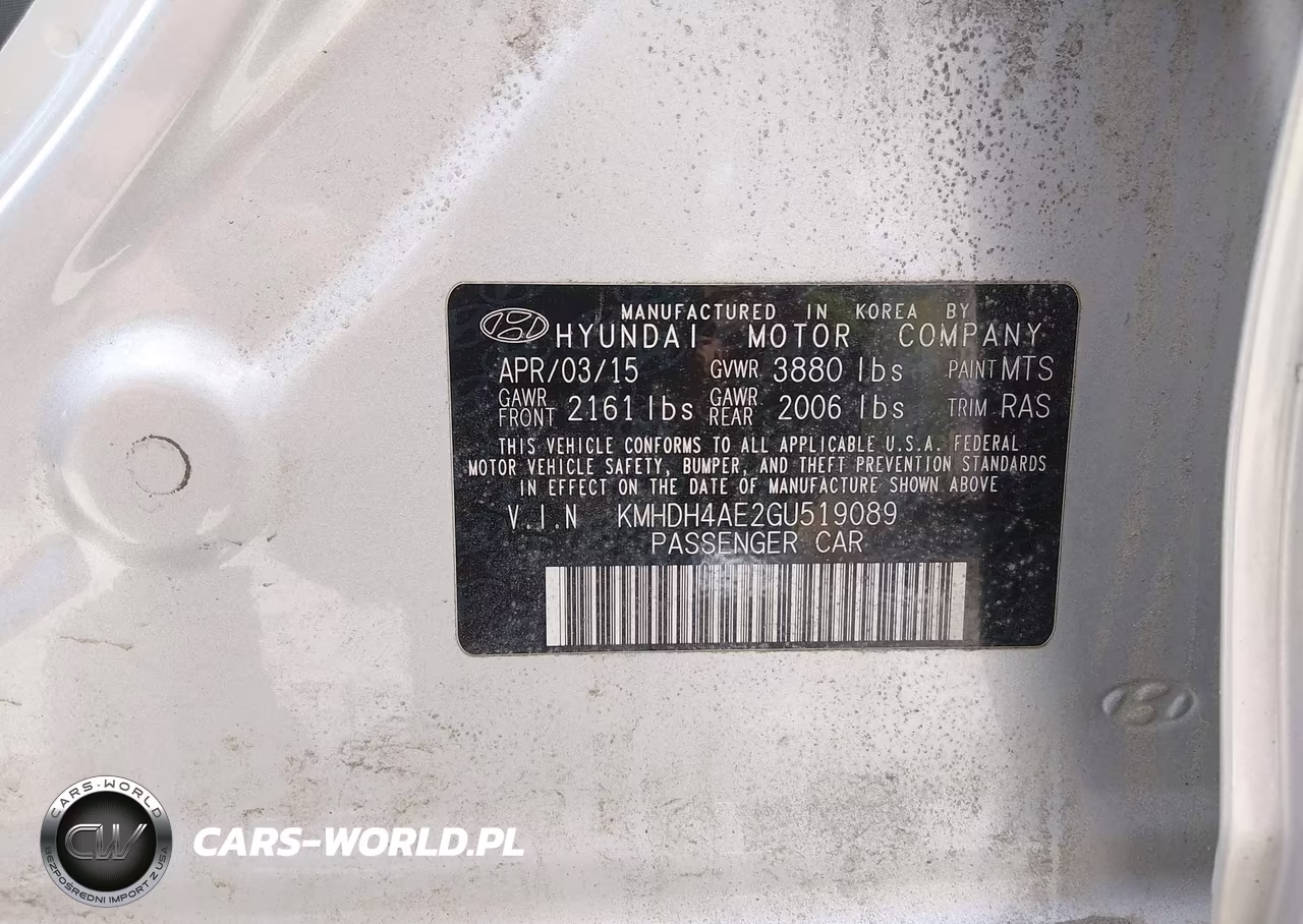 2016 Hyundai Elantra Se VIN:KMHDH4AE2GU519089 - 9