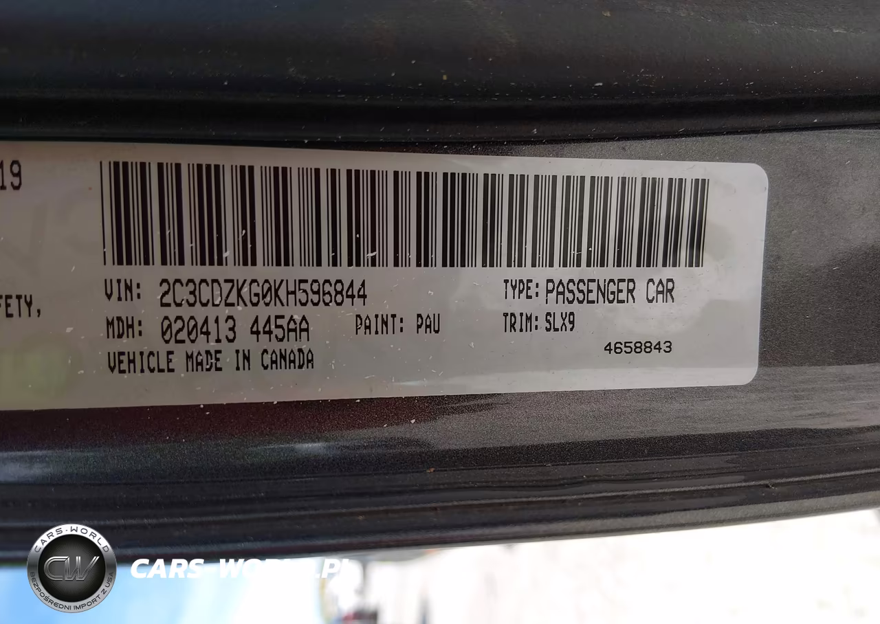 2019 Dodge Challenger Gt Awd VIN:2C3CDZKG0KH596844 - 9