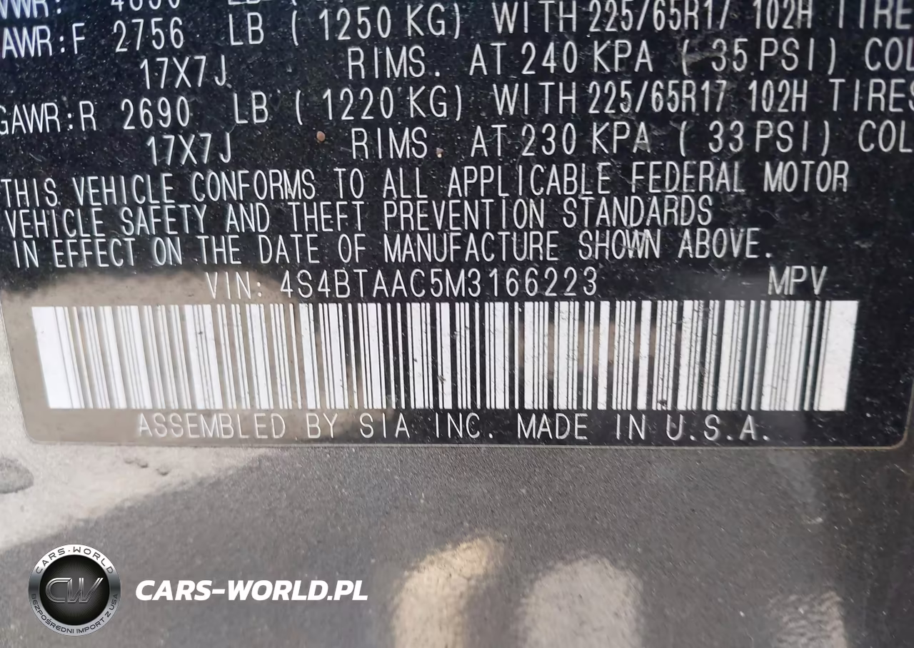 2021 Subaru Outback VIN:4S4BTAAC5M3166223 - 9