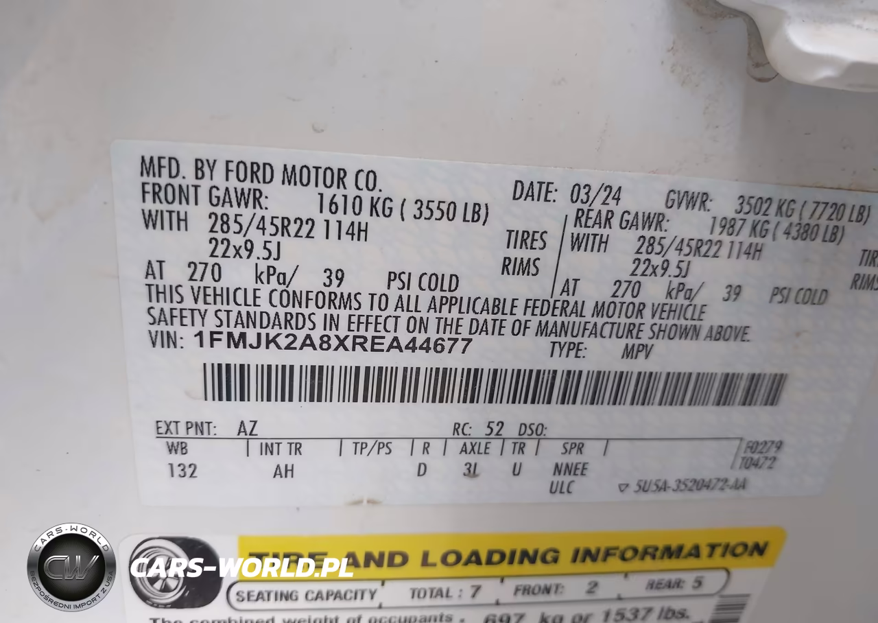 2024 Ford Expedition Limited Max VIN:1FMJK2A8XREA44677 - 9