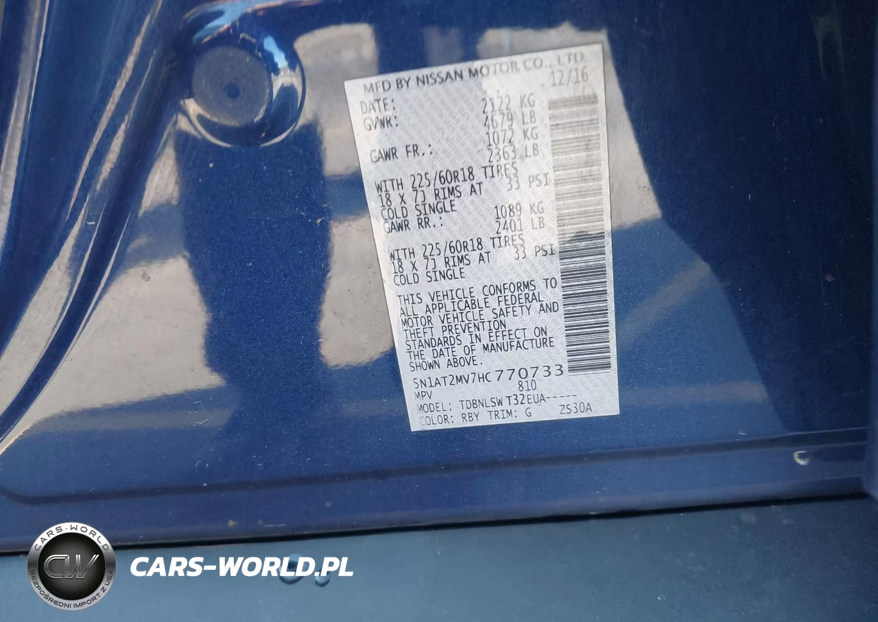 2017 Nissan Rogue Sl VIN:5N1AT2MV7HC770733 - 9