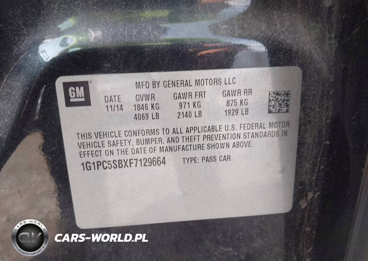 2015 Chevrolet Cruze 1Lt Auto VIN:1G1PC5SBXF7129664 - 9