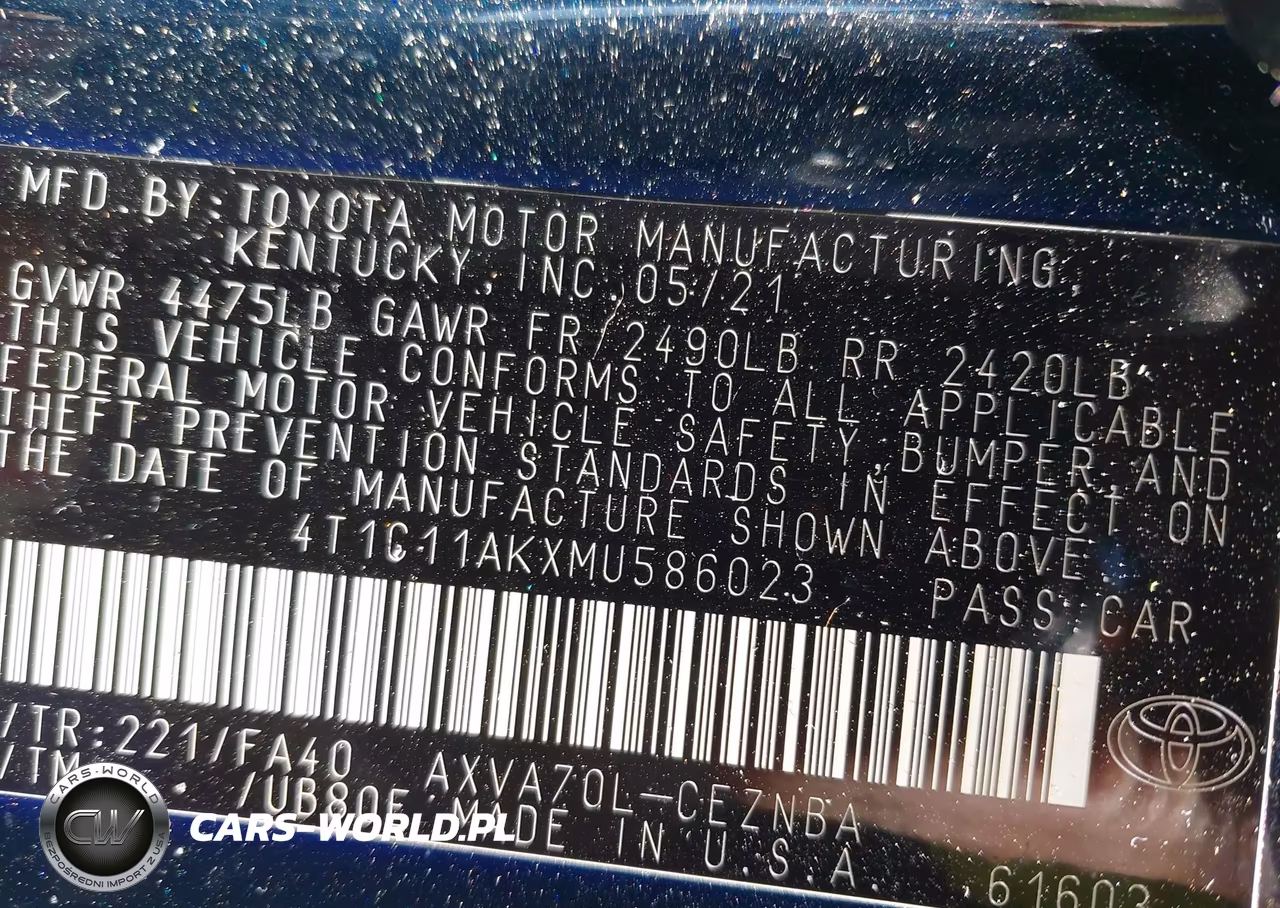 2021 Toyota Camry Le VIN:4T1C11AKXMU586023 - 9