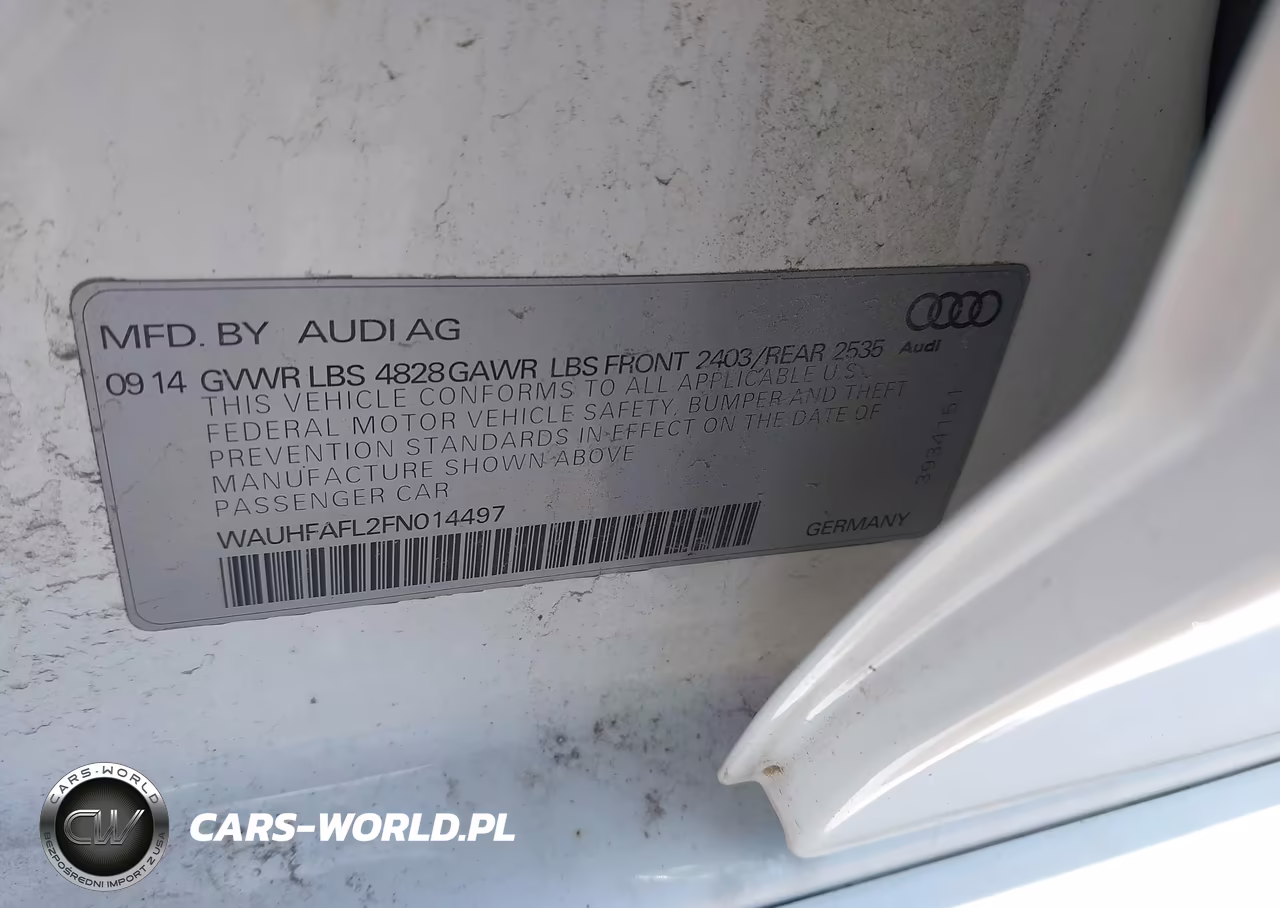2015 Audi A4 2.0T Premium VIN:WAUHFAFL2FN014497 - 9