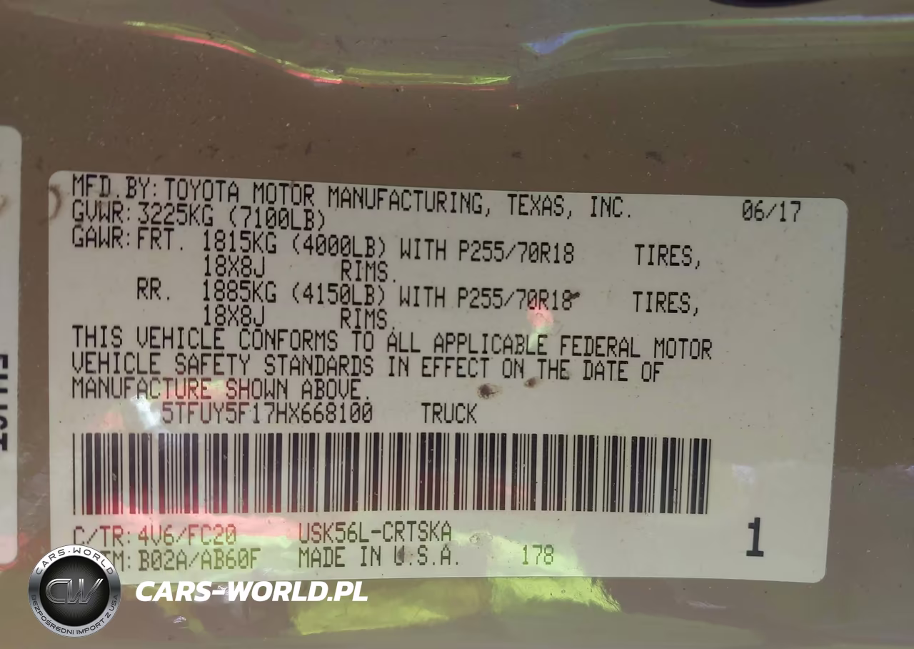 2017 Toyota Tundra Sr5 5.7L V8 VIN:5TFUY5F17HX668100 - 9
