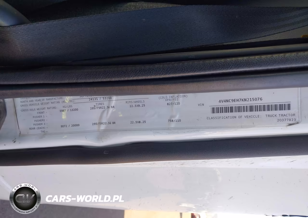 2019 Volvo Vnl VIN:4V4NC9EH7KN215076 - 8