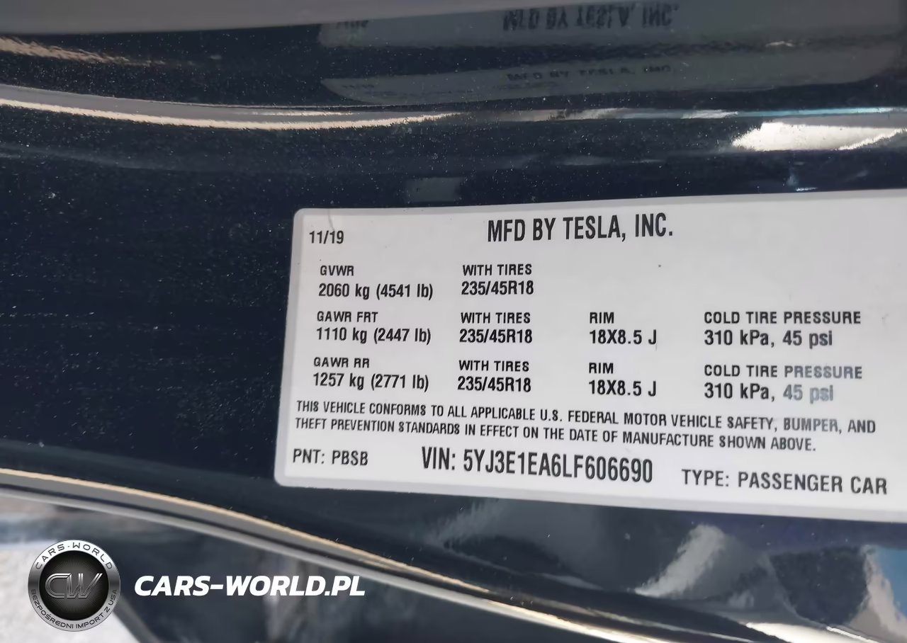 2020 Tesla Model 3 Standard Range Plus Rear-Wheel Drive-Standard Range Rear-Wheel Drive VIN:5YJ3E1EA6LF606690 - 9