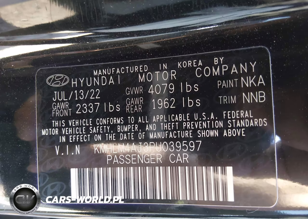 2023 Hyundai Elantra Hybrid Blue VIN:KMHLM4AJ3PU039597 - 9