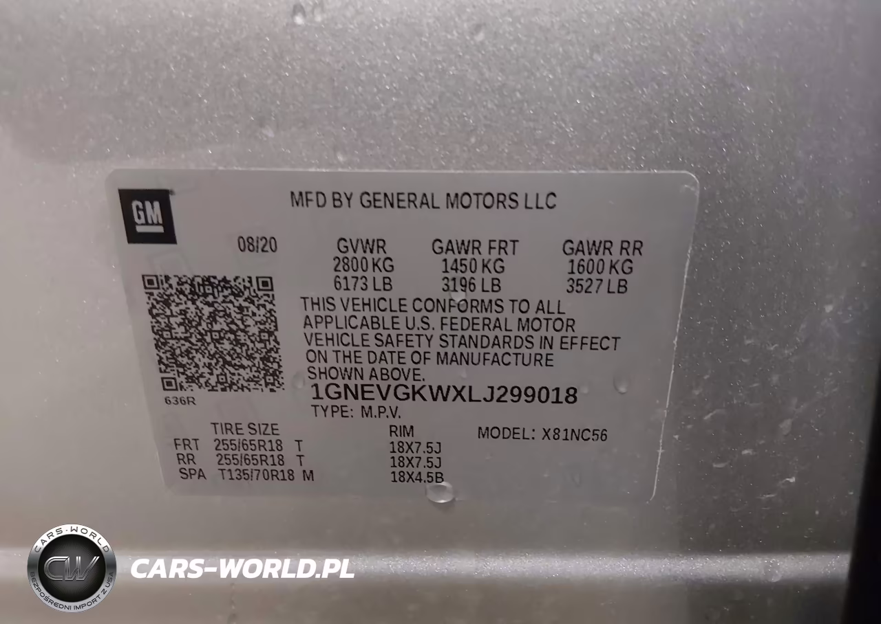 2020 Chevrolet Traverse Awd Lt Cloth VIN:1GNEVGKWXLJ299018 - 9