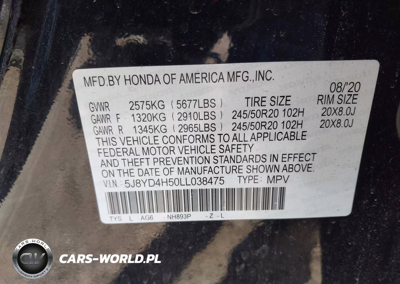 2020 Acura Mdx Technology Package VIN:5J8YD4H50LL038475 - 9