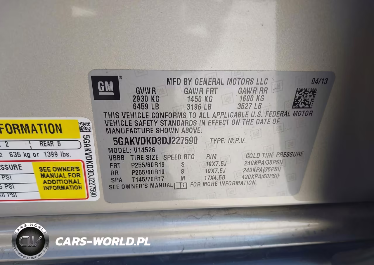 2013 Buick Enclave Premium VIN:5GAKVDKD3DJ227590 - 9