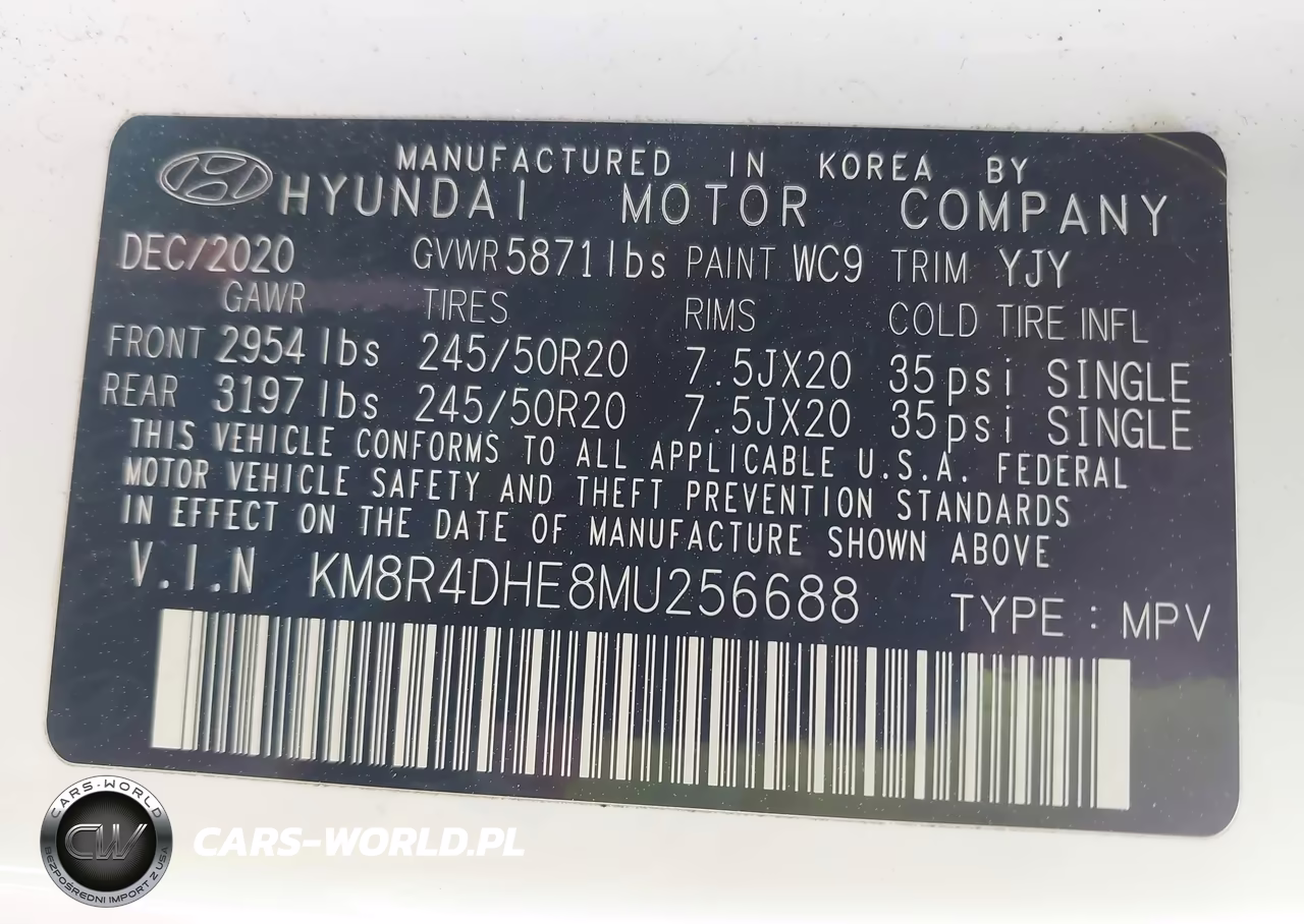 2021 Hyundai Palisade Sel VIN:KM8R4DHE8MU256688 - 9