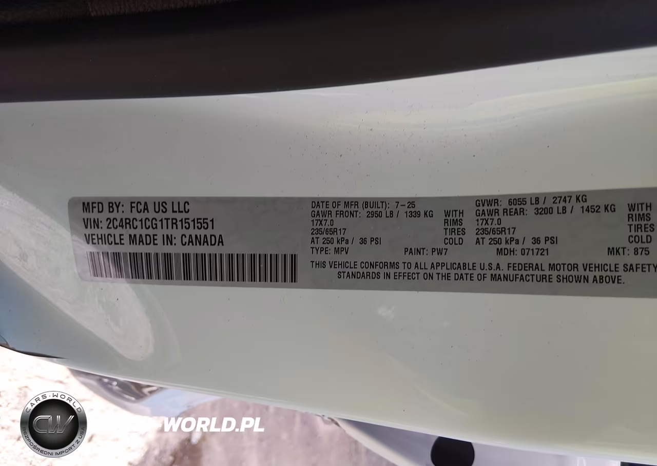 2026 Chrysler Voyager Lx VIN:2C4RC1CG1TR151551 - 9