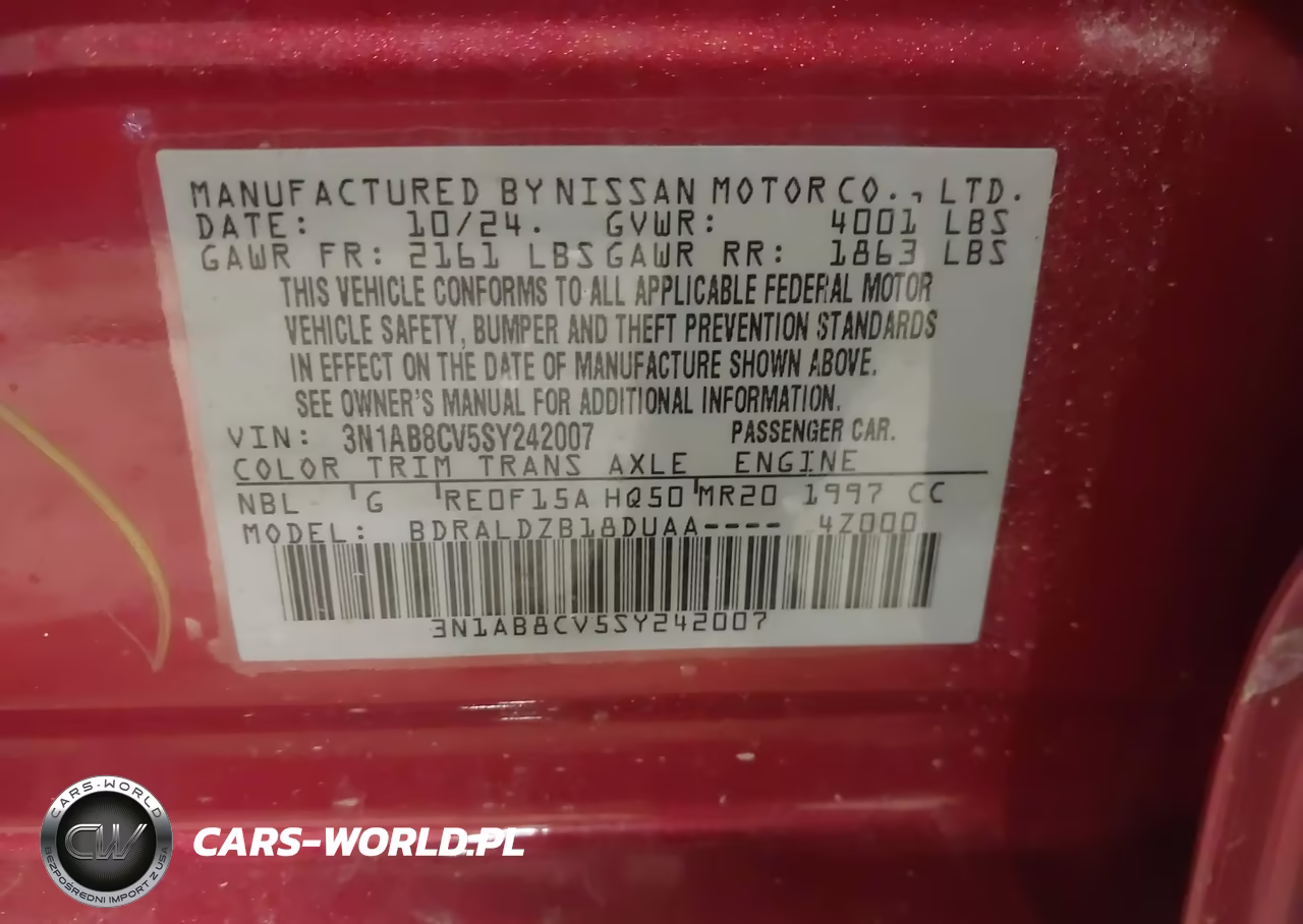 2025 Nissan Sentra Sv VIN:3N1AB8CV5SY242007 - 9
