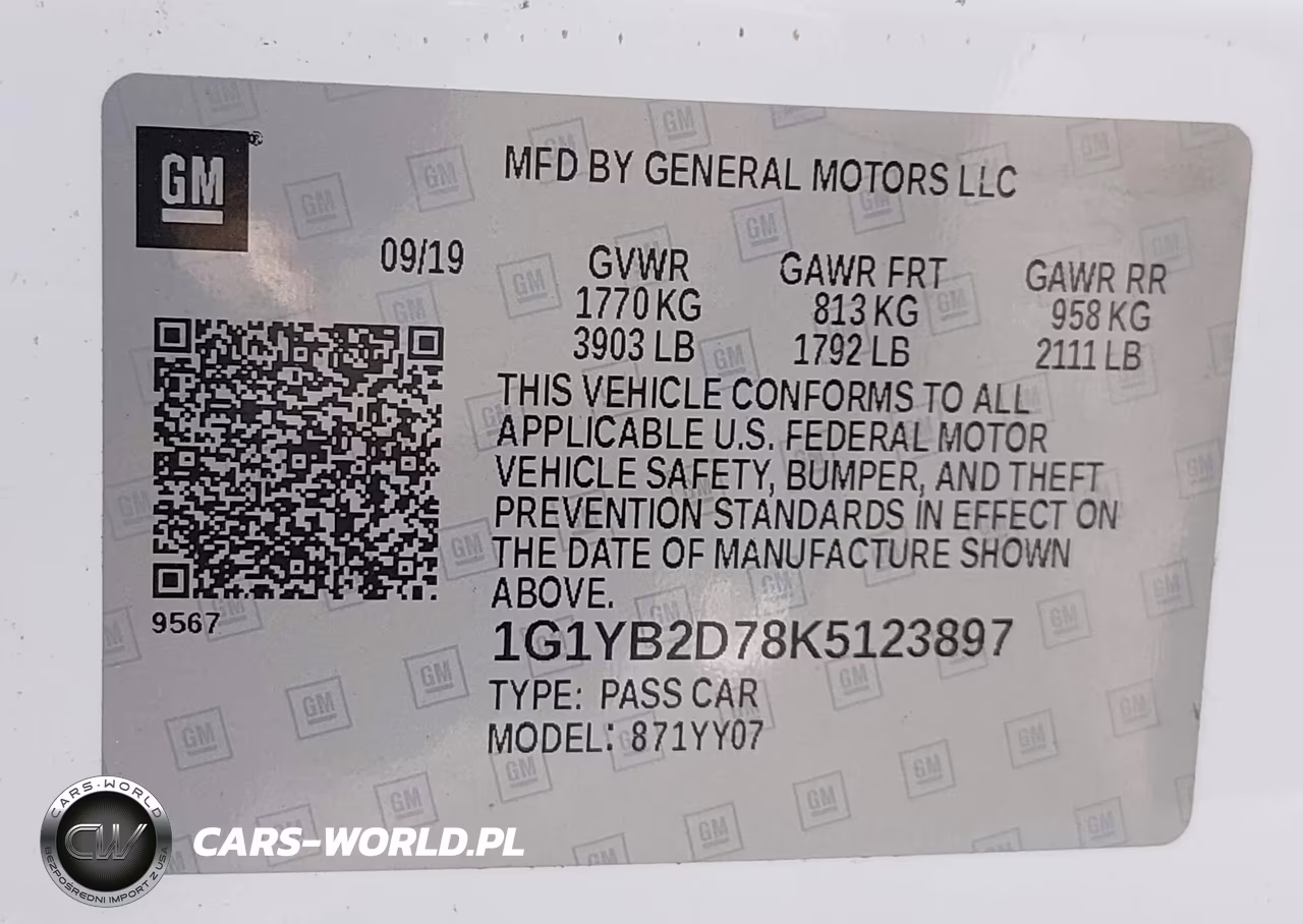 2019 Chevrolet Corvette Stingray VIN:1G1YB2D78K5123897 - 9