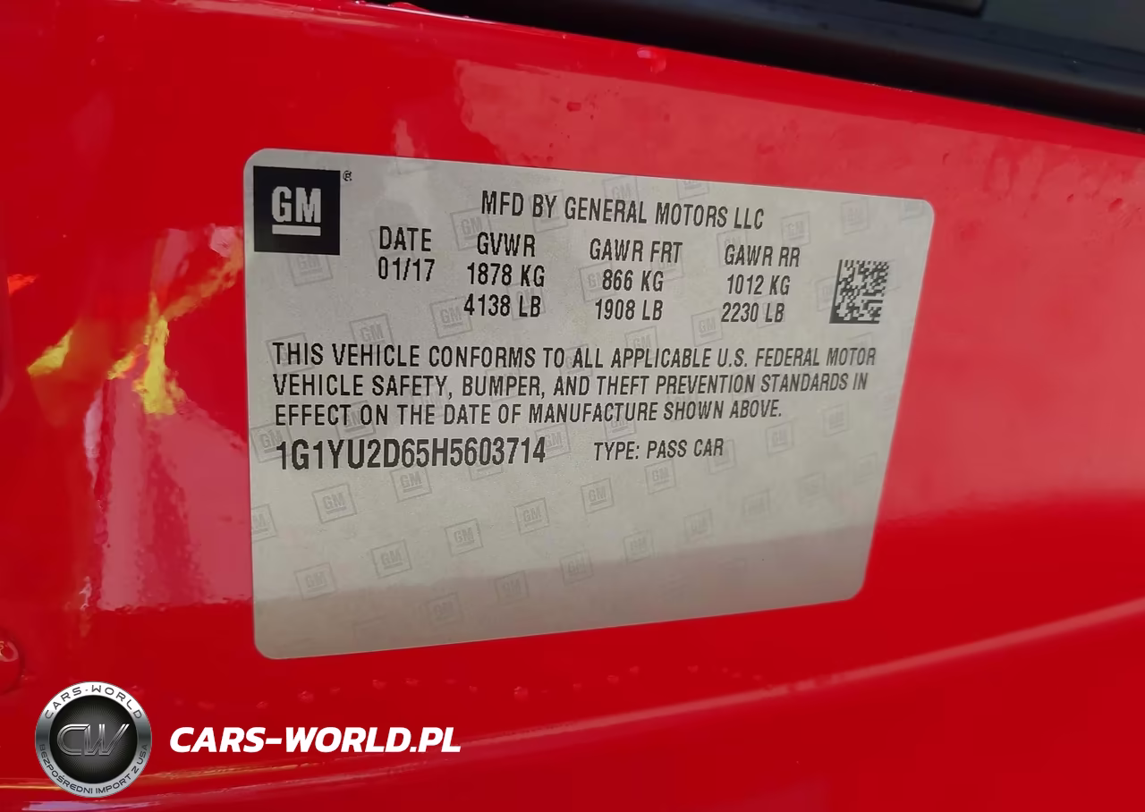2017 Chevrolet Corvette Z06 VIN:1G1YU2D65H5603714 - 9