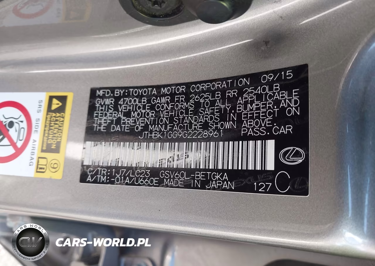 2016 Lexus Es 350 VIN:JTHBK1GG9G2228961 - 9