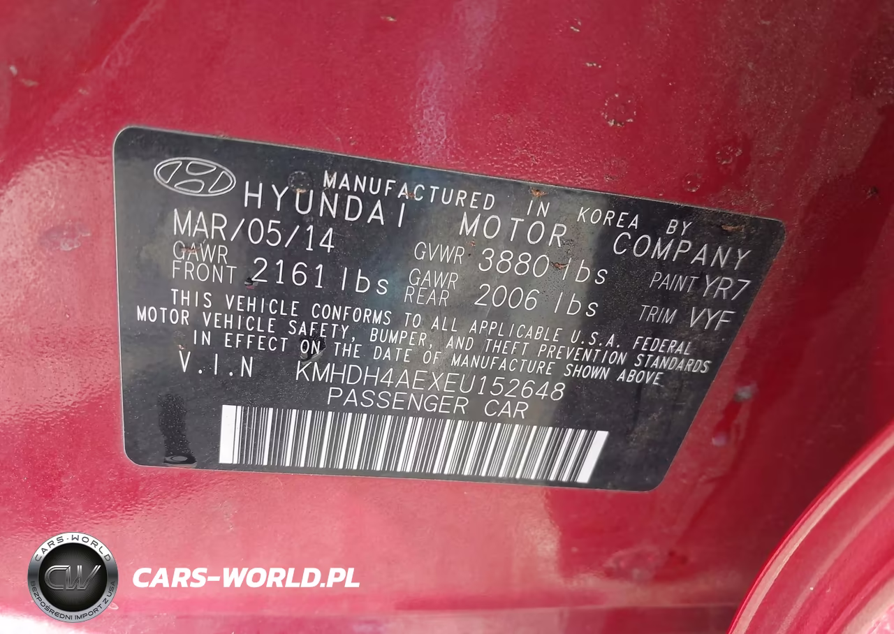 2014 Hyundai Elantra Se VIN:KMHDH4AEXEU152648 - 9