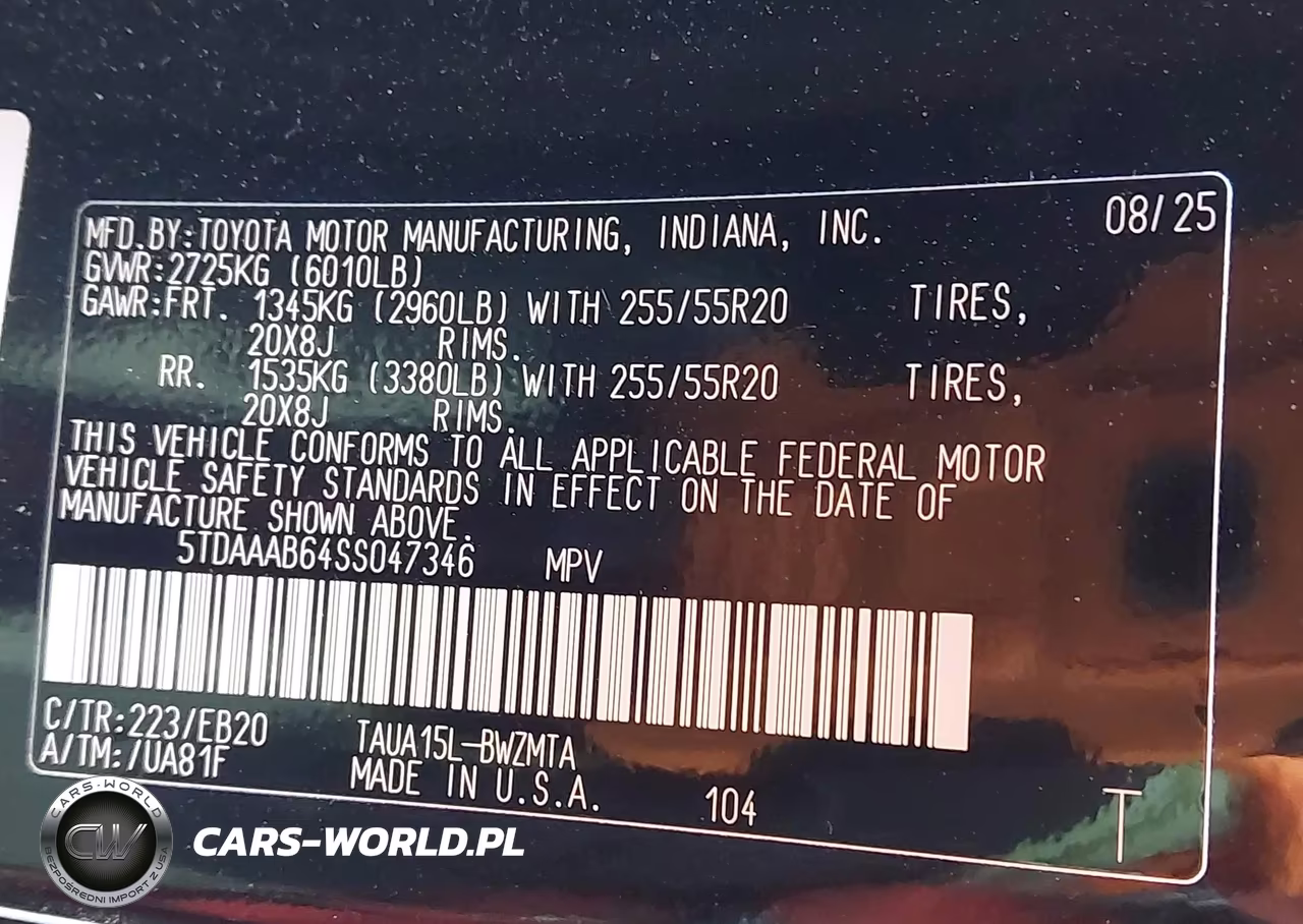 2025 Lexus Tx 350 Premium VIN:5TDAAAB64SS047346 - 9