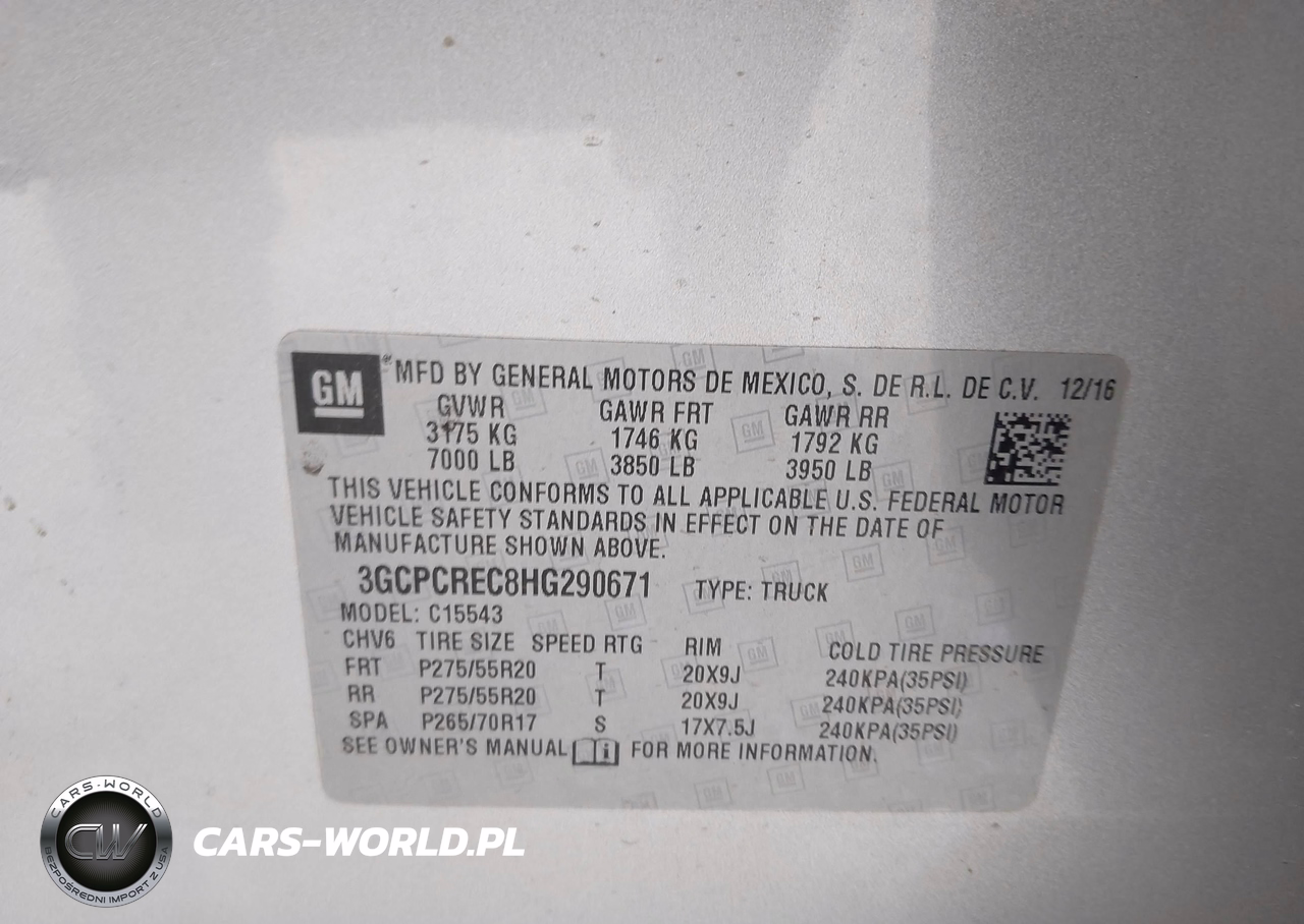 2017 Chevrolet Silverado 1500 1Lt VIN:3GCPCREC8HG290671 - 9