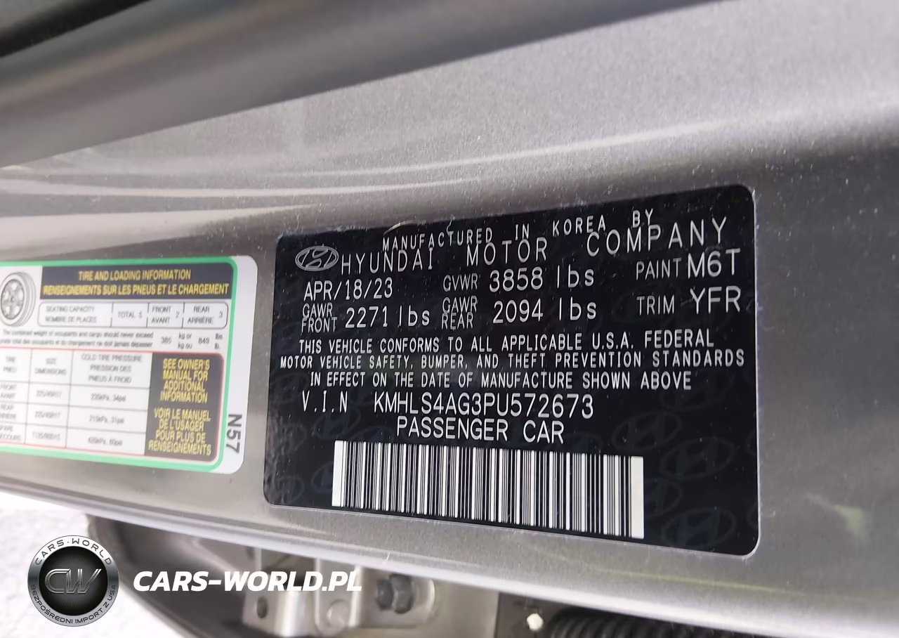 2023 Hyundai Elantra Sel VIN:KMHLS4AG3PU572673 - 9