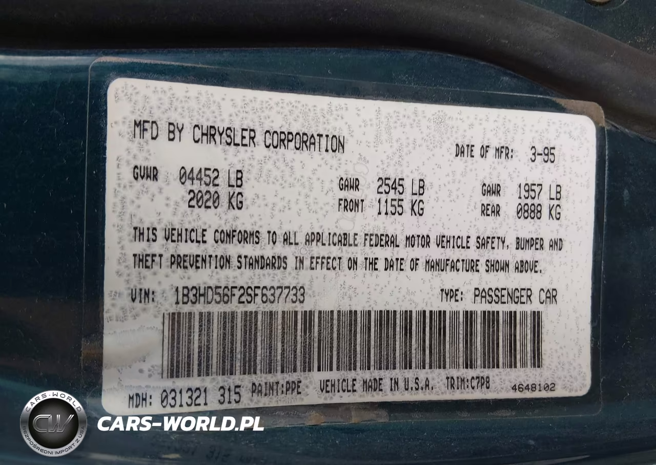 1995 Dodge Intrepid Es VIN:1B3HD56F2SF637733 - 9