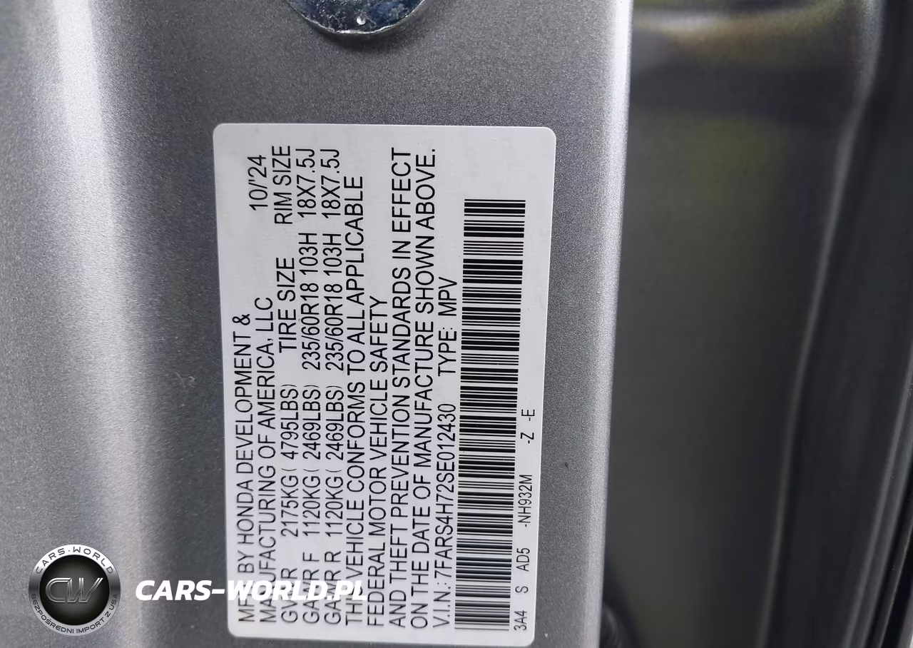 2025 Honda Cr-V Ex-L Awd VIN:7FARS4H72SE012430 - 9