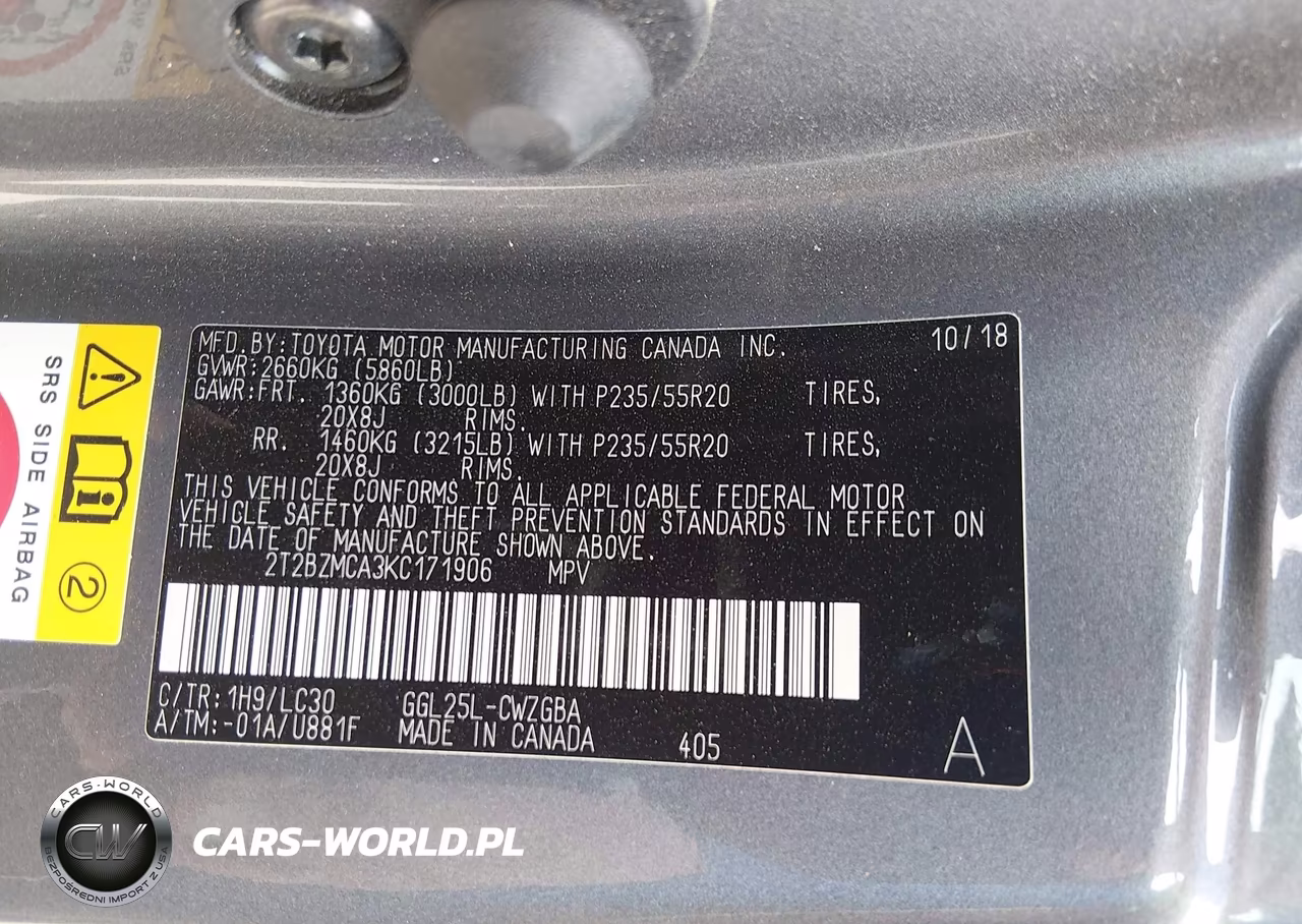 2019 Lexus Rx 350 F Sport VIN:2T2BZMCA3KC171906 - 9