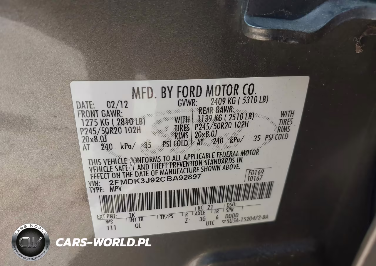 2012 Ford Edge Sel VIN:2FMDK3J92CBA92897 - 9