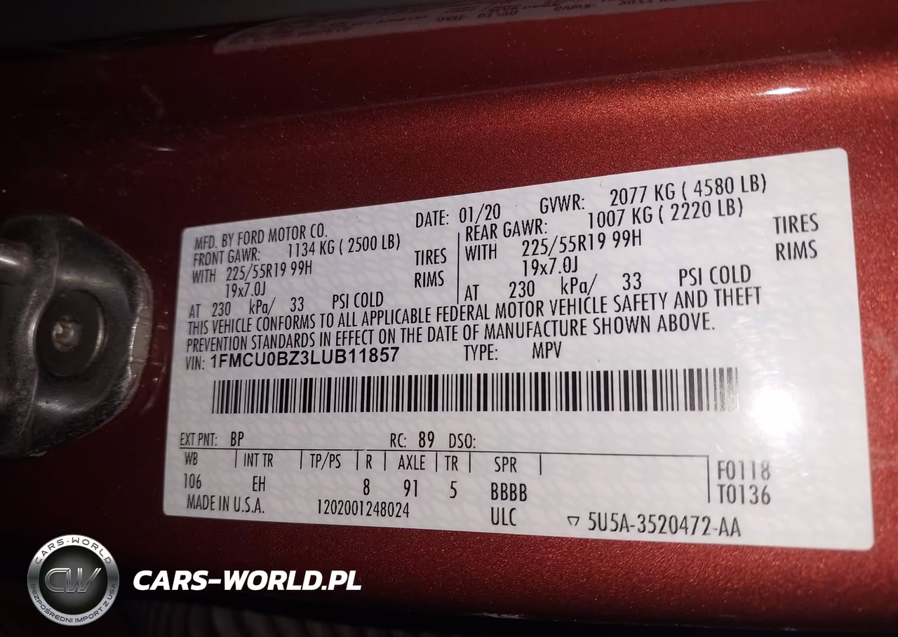 2020 Ford Escape Se Sport Hybrid VIN:1FMCU0BZ3LUB11857 - 9