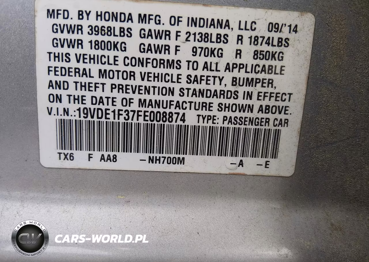 2015 Acura Ilx 2.0L VIN:19VDE1F37FE008874 - 9