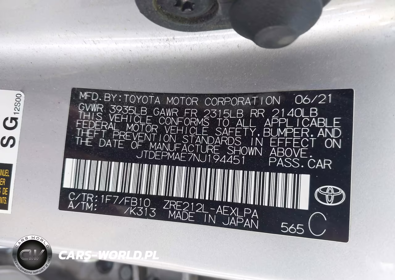2022 Toyota Corolla Le VIN:JTDEPMAE7NJ194451 - 9