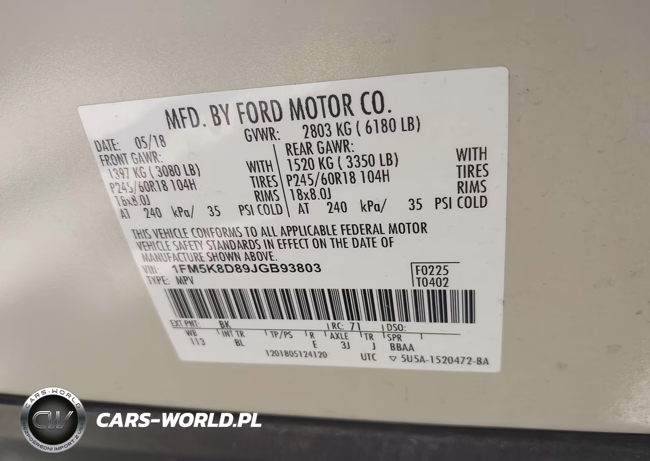 2018 Ford Explorer Xlt VIN:1FM5K8D89JGB93803 - 9