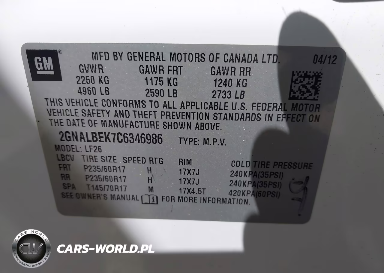 2012 Chevrolet Equinox Ls VIN:2GNALBEK7C6346986 - 9