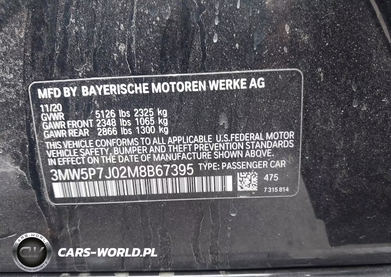 2021 BMW 330E VIN:3MW5P7J02M8B67395 - 9