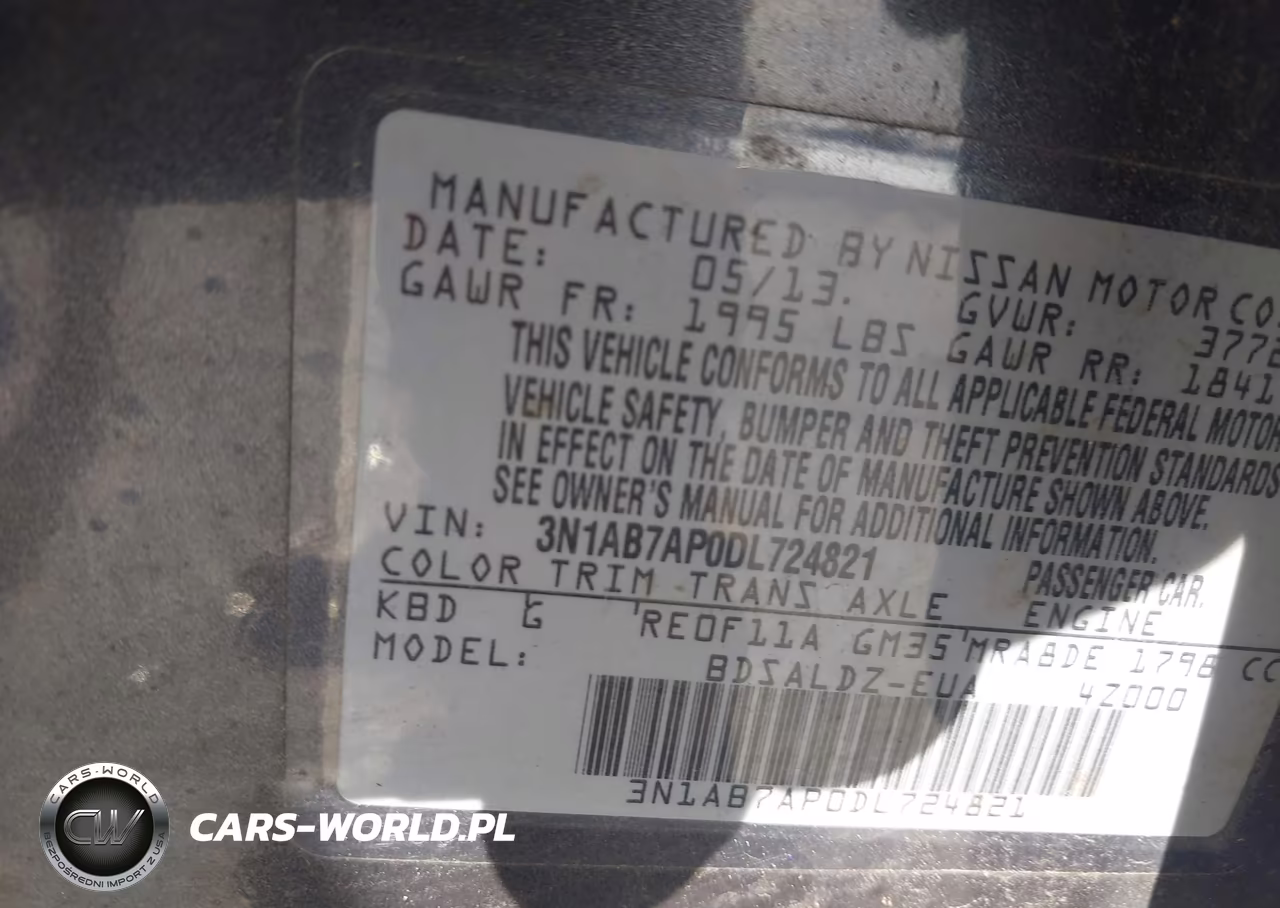2013 Nissan Sentra Sv VIN:3N1AB7AP0DL724821 - 9