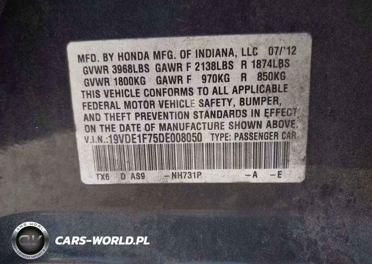2013 Acura Ilx 2.0L VIN:19VDE1F75DE008050 - 9