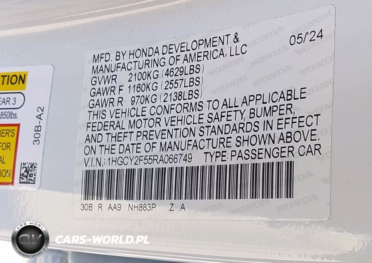 2024 Honda Accord Hybrid Sport VIN:1HGCY2F55RA066749 - 9