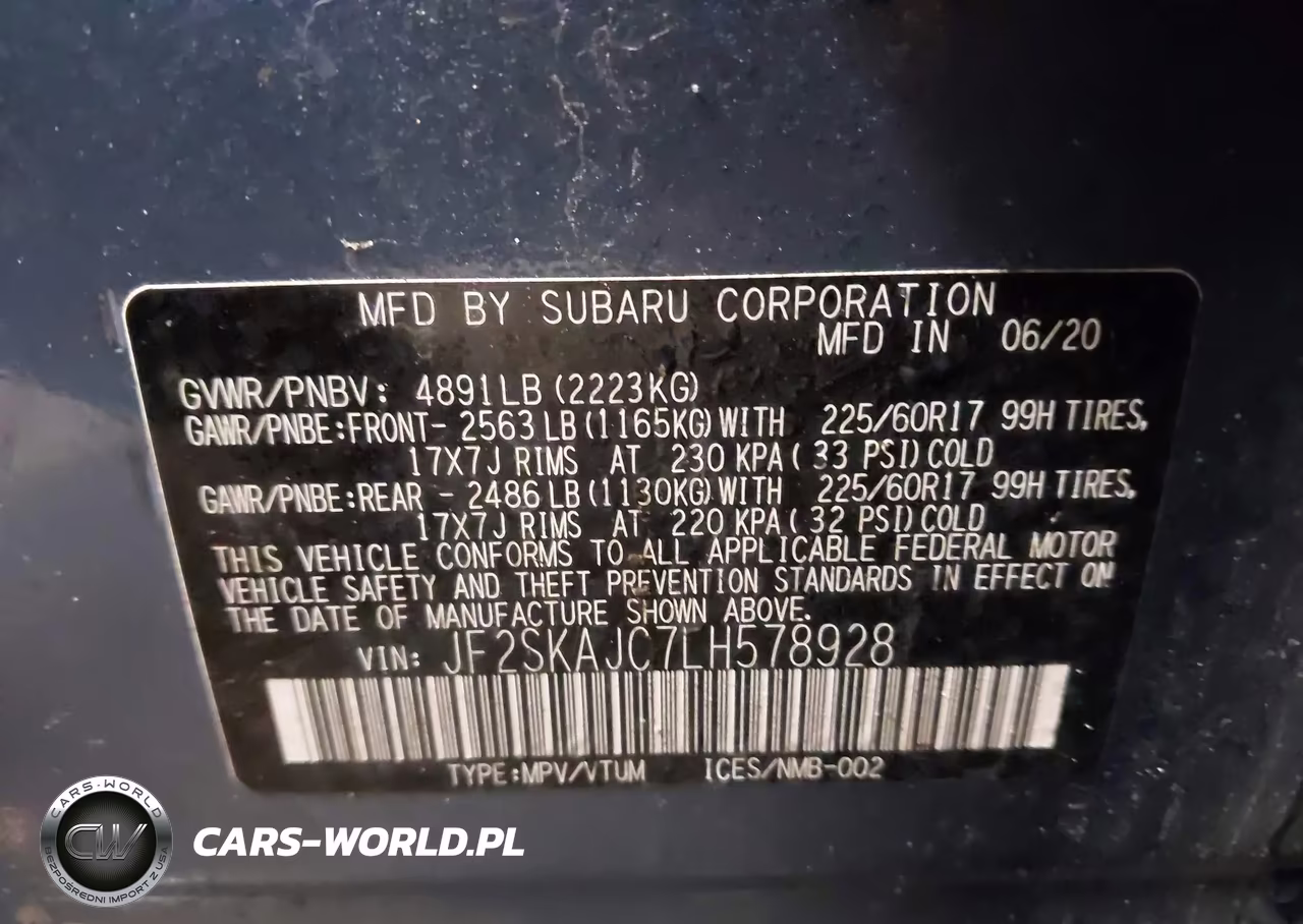 2020 Subaru Forester Premium VIN:JF2SKAJC7LH578928 - 9