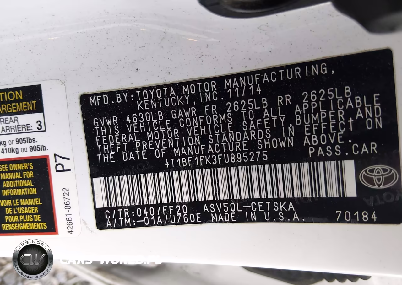 2015 Toyota Camry Se VIN:4T1BF1FK3FU895275 - 9