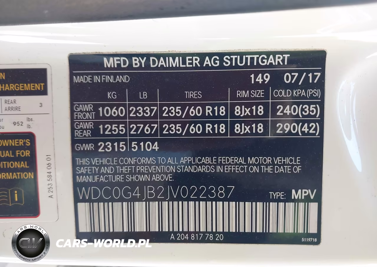 2018 Mercedes-Benz Glc 300 VIN:WDC0G4JB2JV022387 - 9